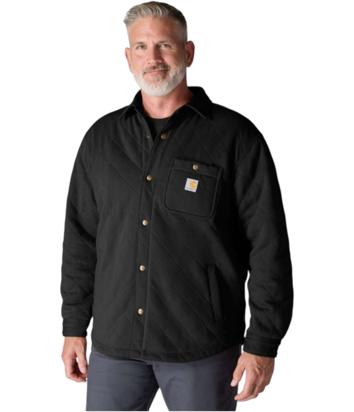 Куртка Carhartt Loose Heawyveight Quilted Snaped Shirt 107270-BLK фото