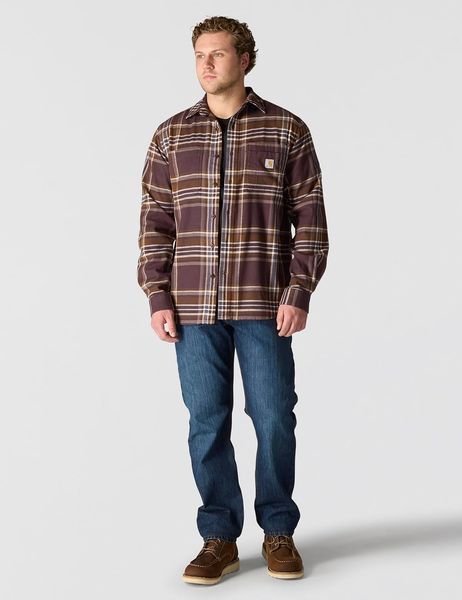 Relaxed Fit Midweight Flannel Plaid Shirt, In stock, S