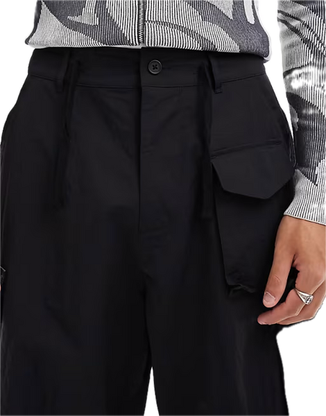 Asos Design Parachute Cargo Pants Crincle Texture, In stock, 33, 32